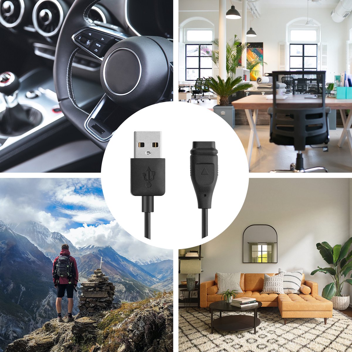 Chofit Opladers compatibel met COROS Pace 42mm/46mm/Pro/Vertix/Vertix 2 oplader, 100 cm oplaadkabel USB-kabel