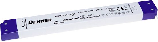 Dehner Elektronik SNP30-24VF-2 LED-transformator Constante spanning 30 W 1.25 A 24 V/DC 1 stuk(s)