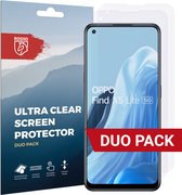 Rosso Screen Protector Ultra Clear Duo Pack Geschikt voor Oppo Find X5 Lite | TPU Folie | Case Friendly | 2 Stuks