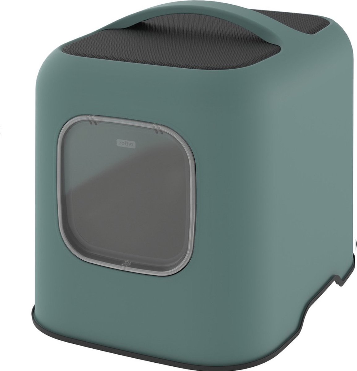 Rotho Mypet Biala Kattenbak Met Kap En Schepje / Gemaakt Van Gerecycled Plastic – Mistle Toe Green