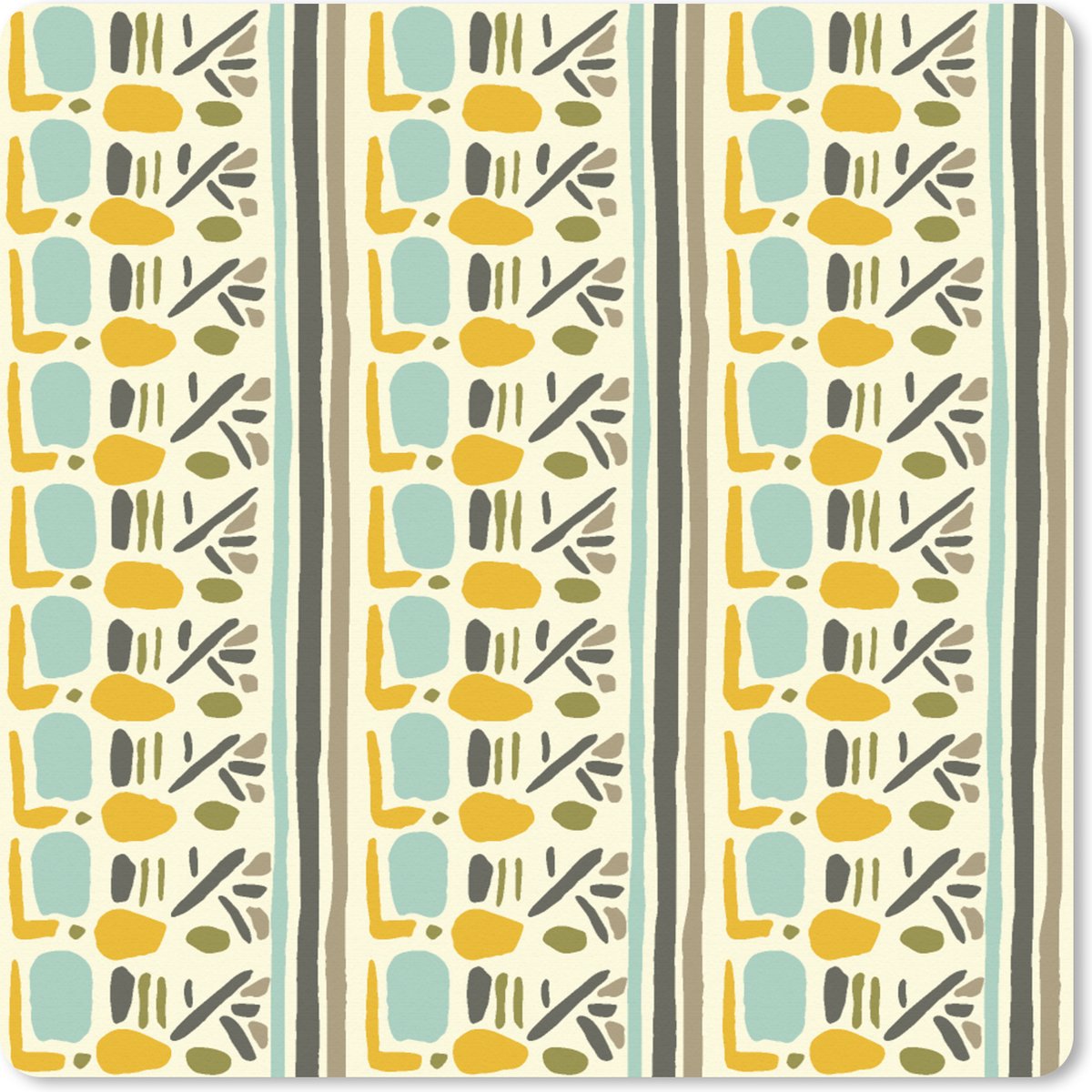 Muismat XXL 50x50 cm - Bureau onderlegger - Bureau mat Inca - Patronen - Abstract - Bureaumat - Gaming mousepad xl - Bureaulegger groot - Computer deskmat