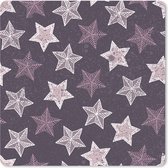 Muismat XXL - Bureau onderlegger - Bureau mat - Patronen - Christmas - Sterren - 60x60 cm - XXL muismat - Kerst - Cadeau - Kerstcadeau voor mannen en voor vrouwen