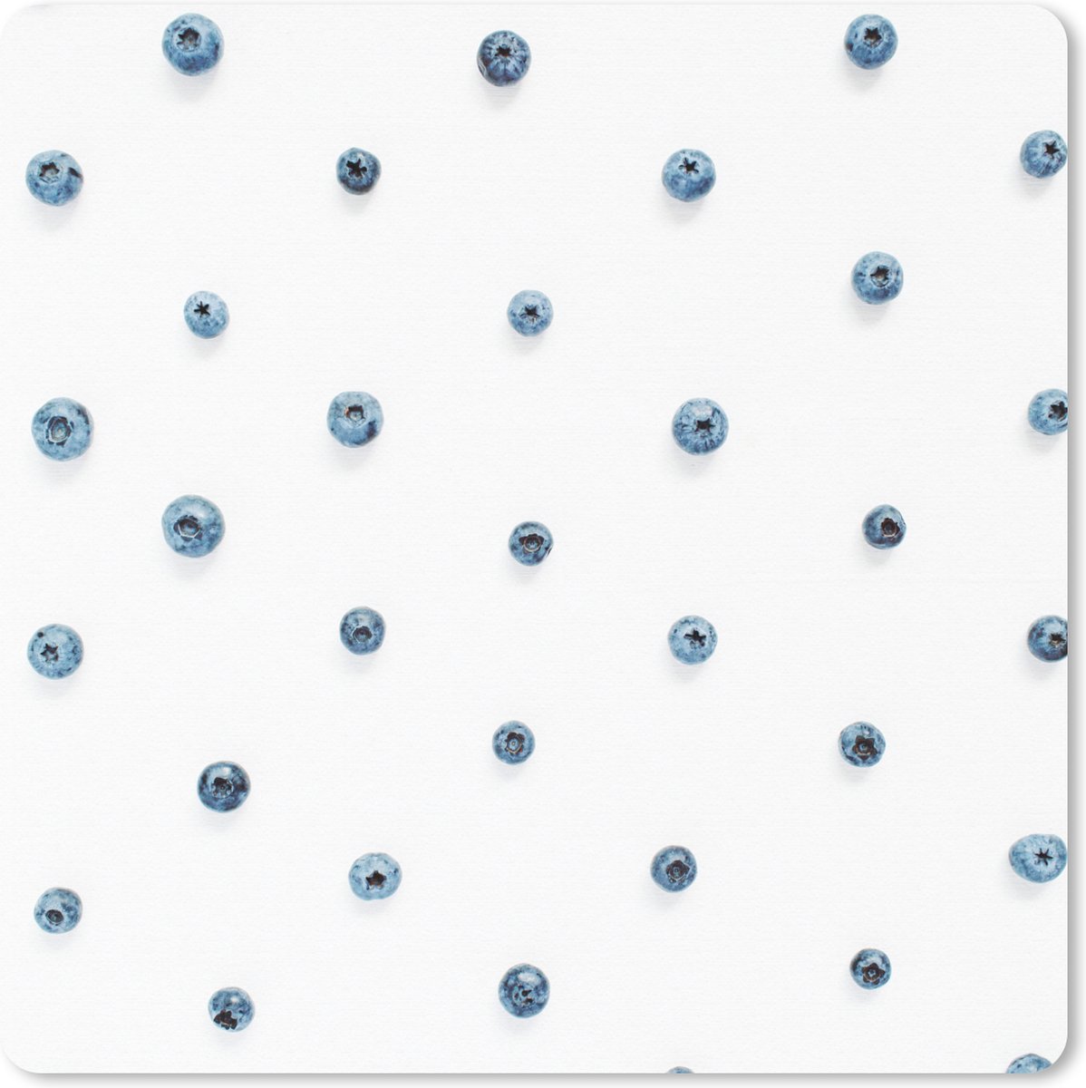 Muismat XXL 80x80 cm - Bureau onderlegger - Bureau mat Zomer - Bes - Blauw - Bureaumat - Gaming mousepad xl - Bureaulegger groot - Computer deskmat