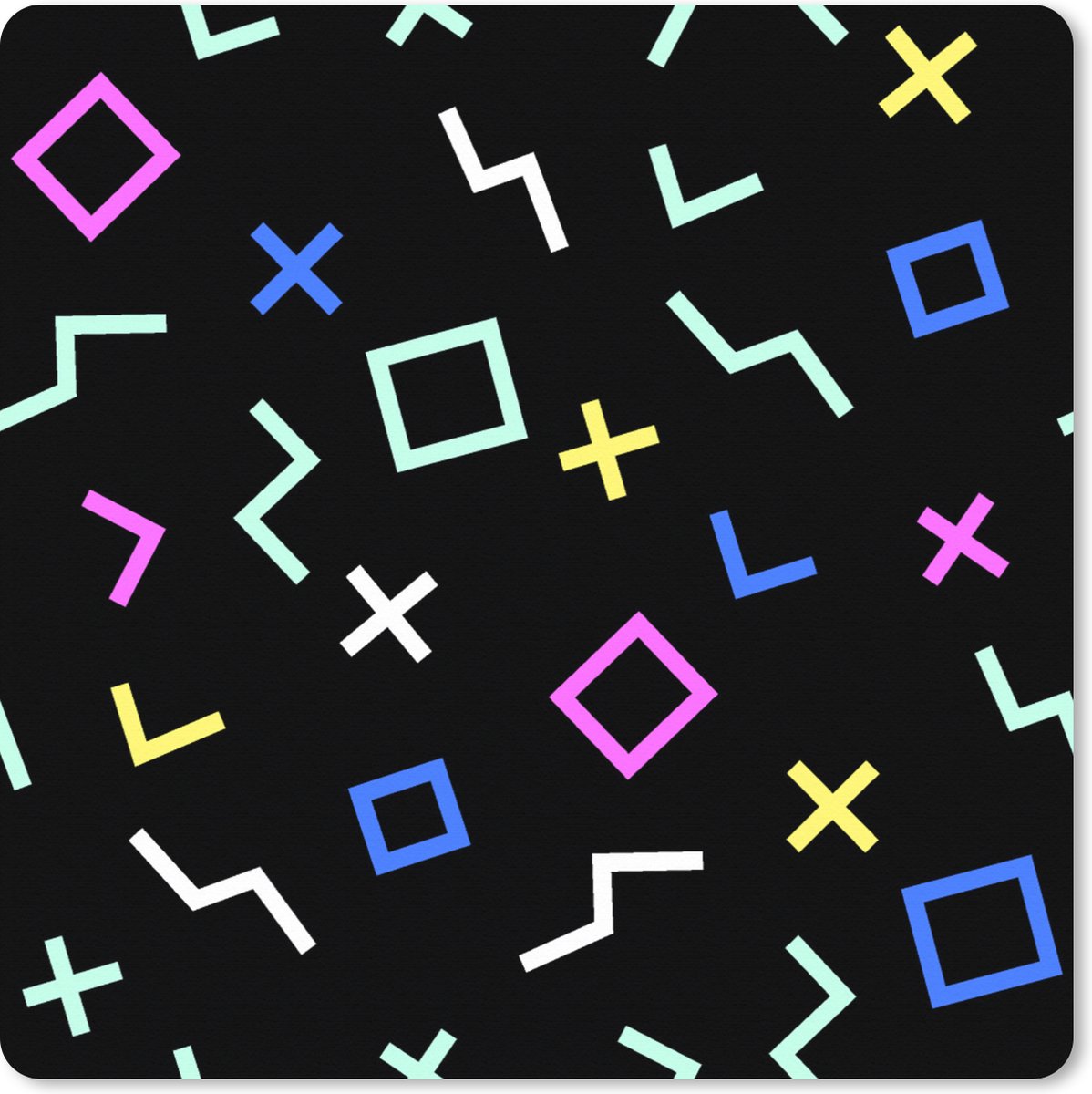 Muismat XXL - Bureau onderlegger - Bureau mat - Game Console - Vector - Abstract - 50x50 cm - XXL muismat