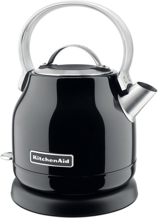 KitchenAid Waterkoker - Waterkoker roestvrij staal met temperatuurmeter en verwijderbare kalkfilter - 1,25 L, Zwart