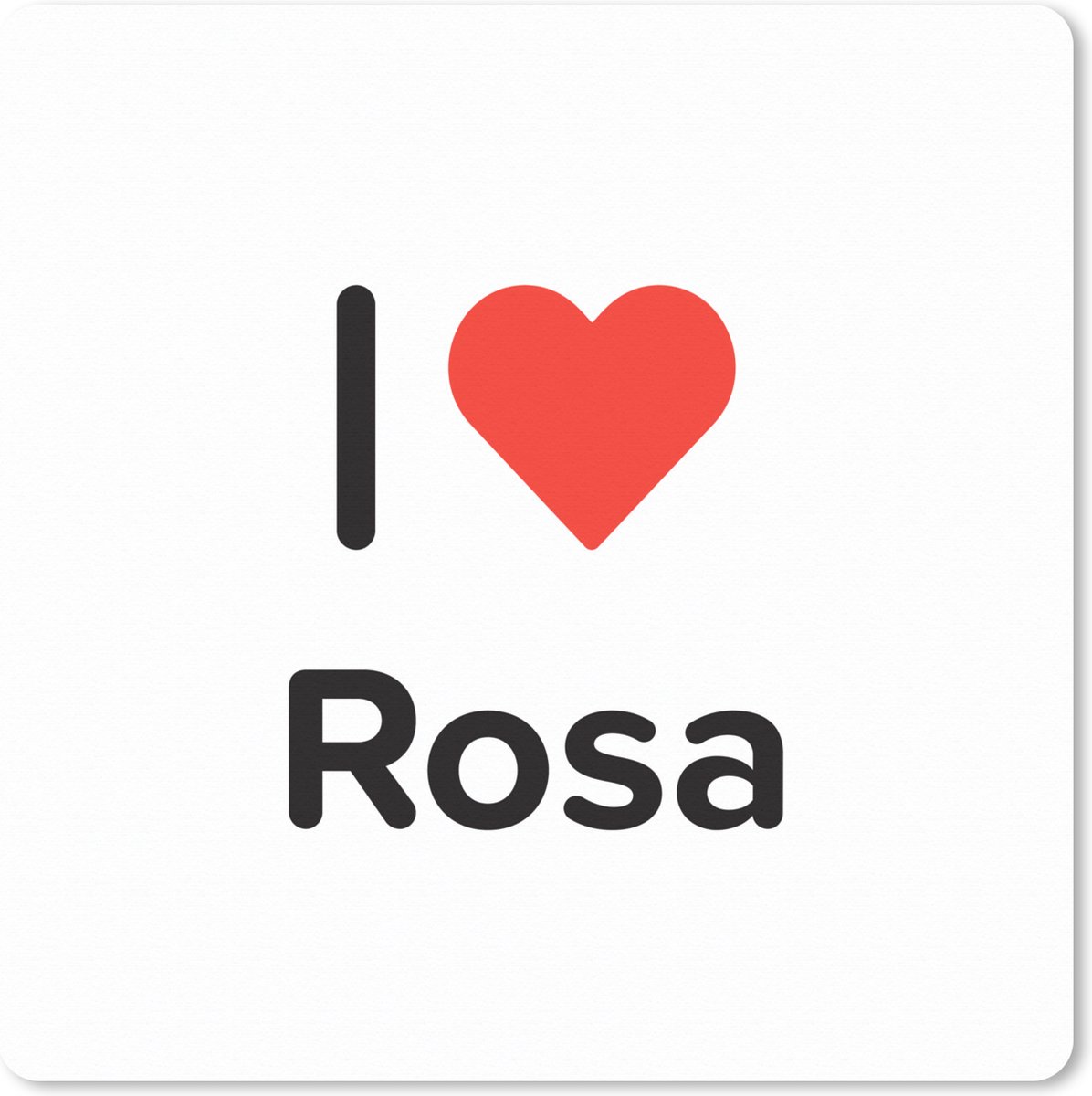 Muismat XXL 50x50 cm - Bureau onderlegger - Bureau mat I love - Rosa - Meisje - Bureaumat - Gaming mousepad xl - Bureaulegger groot - Computer deskmat