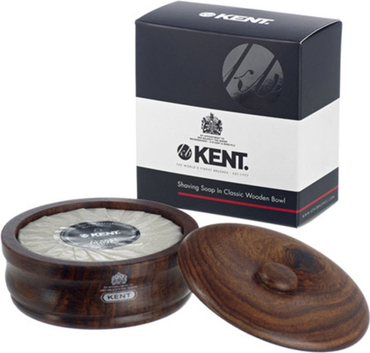 Kent Shaving Bowl w/ Luxury Shaving Soap (Dark Oak)