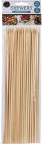 50x Bamboe houten sate prikkers/spiezen 30 cm - Vleespennen - BBQ spiezen - Cocktail prikkers
