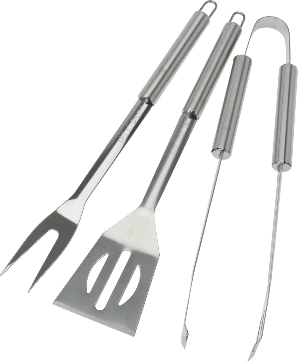 Set d'outils pour le barbecue - Fourchette, spatule et pinces