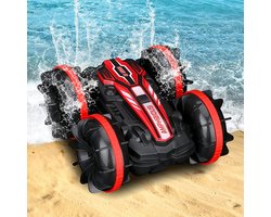 foto van Rc auto - Rc auto offroad/water/gras - Radiografisch Bestuurbare auto/boot - Speelgoed Auto Voor Kinderen/Volwassenen - Rood