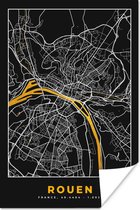 Affiche Plan – Rouen - Plan de ville – France – Plan d'étage - 60x90 cm