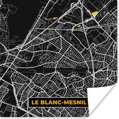 Poster Le blanc-Mesnil – Plattegrond – Frankrijk – Kaart – Stadskaart - 30x30 cm