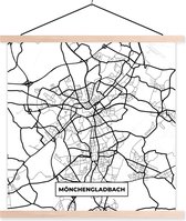 Porte-affiche avec affiche - Affiche scolaire - Mönchengladbach - Carte - Carte - Plan de la ville - 40x40 cm - Lattes vierges