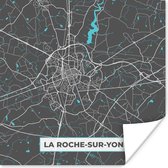 Poster Frankrijk – La Roche-sur-Yon – Stadskaart – Plattegrond – Kaart - 50x50 cm