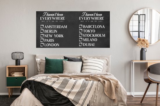 Affiche Proverbes - Citations - Je n'ai pas été partout mais c'est sur ma liste - Berlin - 150x75 cm