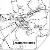 Poster Aschaffenburg - Plattegrond - Kaart - Stadskaart - 75x75 cm