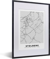 Fotolijst incl. Poster - Stolberg - Duitsland - Stadskaart - Plattegrond - Kaart - 30x40 cm - Posterlijst