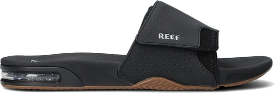 Reef Fanning Slide Heren Slippers - Black/Silver - Maat 47 | bol.com