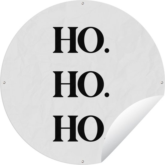 Garden Circle Citations - Noël - Père Noël - Ho ho ho - Dictons - 60x60 cm - Affiche de jardin ronde - Extérieur