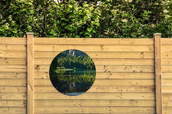 Affiche de jardin autour de la Forêt-Noire - Vue du littoral du Feldsee dans la Forêt-Noire allemande Affiche de jardin - Affiche de jardin ronde 90x90 cm - Toile de jardin / Toile d'extérieur / Peintures d'extérieur (décoration de jardin)