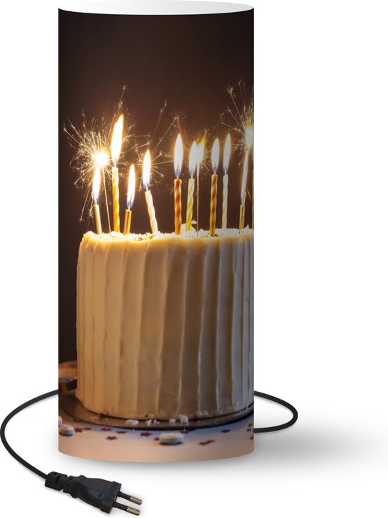Lampe Bougies - Gâteau d'anniversaire avec lampe à bougie - 70 cm de haut -  Ø30 cm -... | bol