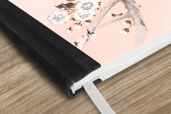 Carnet - Carnet d'écriture - Paon - Arbre - Fleurs - Japonais - Scandinave - Carnet - Format A5 - Bloc-notes