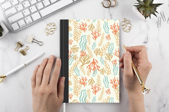 Notebook Am Strand Notitieboek - Schrijfboek - Patronen - Strand - Zee - Waterplanten ...
