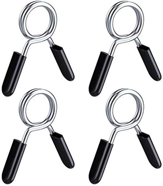 thumbnail image 2 of 6 PCS Spring Clip Collars For 1" Barbells – Dumbbell Clamps With Easy-Grip Handles, Gym Weight Lifting 2 of 12