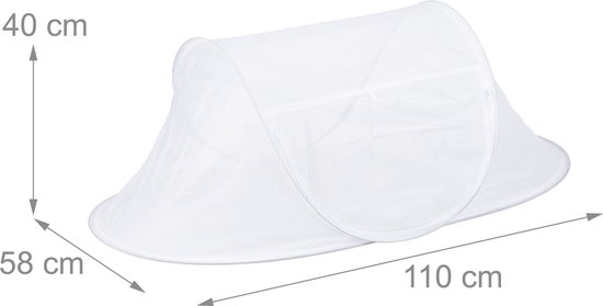 vliegenkap eten - pop-up - opvouwbaar - 40 x 110 x 58 cm - tegen fruitvliegjes - wit — afbeelding 4