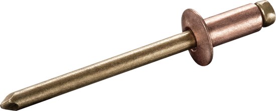 GOEBEL® - 500 x Rivets aveugles 4 x 16 mm - Koper / Bronze - Tête plate - STANDARD - 7090140162 - ISO16582 - Rivet aveugle