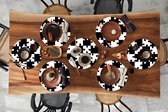 Sets de table ronds - Dessous de verre - Sets de Napperons ronds - Puzzle - Echecs - Motifs - 8 pièces
