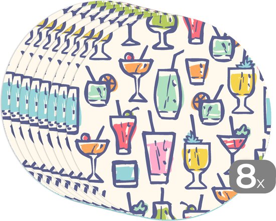 Lot De 6 Sets De Table Ronds Tissés, 35 Cm, Antidérapants Et Résistants à La Chaleur