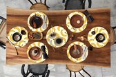 Ronde placemats - Onderlegger - Placemats rond - Fruit - Design - Banaan - 8 stuks