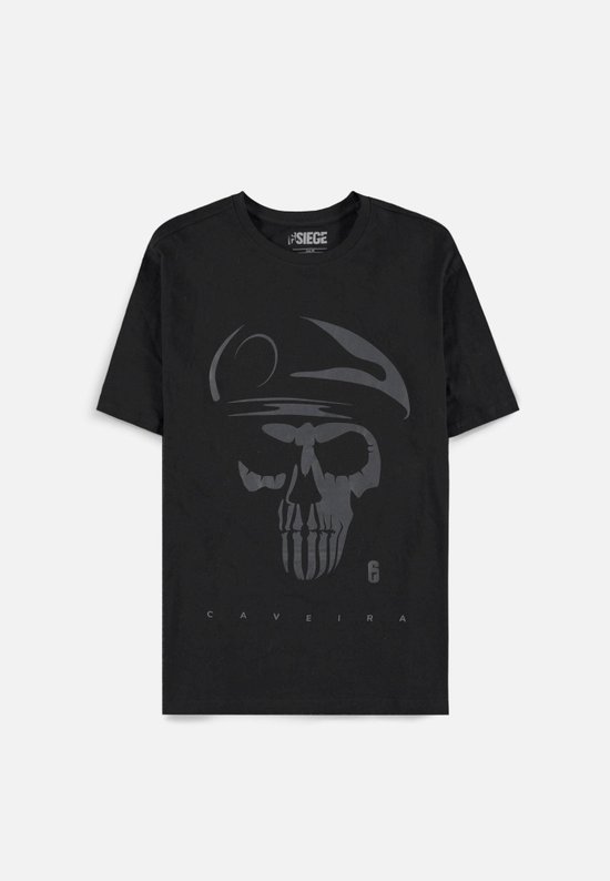 6 Siege - Raised Print Heren T-shirt - L - Zwart