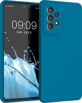 kwmobile telefoonhoesje geschikt voor Samsung Galaxy A53 5G - Hoesje met siliconen coating - Smartphone case in Caribisch blauw