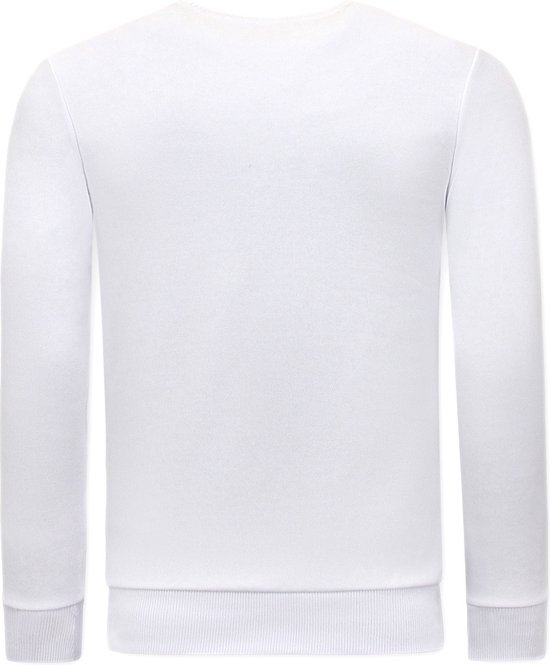 Pull pour homme avec imprimé - Crâne de serpent - 3674 - Wit