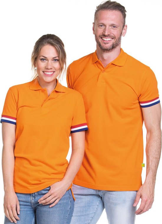 Polo orange Hollande pour homme - Supporter / fan des Pays-Bas Vêtements du jour du roi - Championnat d'Europe / Coupe du monde de football - Jeux Olympiques - Vêtements d'habillage de Formule 1 L