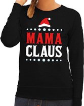 Foute kersttrui mama claus zwart dames M