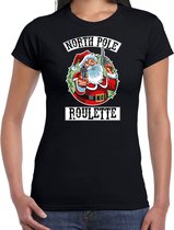 Fout Kerstshirt / Kerst t-shirt Northpole roulette zwart voor dames - Kerstkleding / Christmas outfit M
