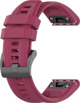 Siliconen bandje - geschikt voor Garmin Fenix 3 / 5X / 5X Plus / 6X / 6X Pro / 7X / 7X Pro / Quatix 3 / 6X / Tactix (7) / Enduro (2) / Descent Mk1 / Mk2(i) / Mk3i 51 mm / D2 / Epix Pro Gen 2 51 mm - bordeauxrood