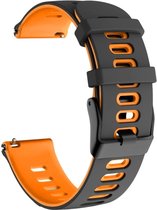 Siliconen bandje - geschikt voor Samsung Gear S3 / Galaxy Watch 3 45 mm / Galaxy Watch 46 mm - zwart-oranje
