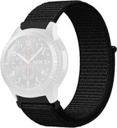 Nylon bandje - geschikt voor Samsung Galaxy Watch 6 / Watch 6 Classic / Watch 5 / Watch 5 Pro / Watch 4 / Watch 4 Classic / Watch 3 41 mm / Active / Active 2 / Watch 42 mm - zwart