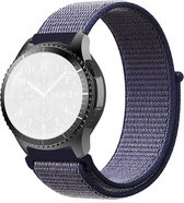 Nylon bandje - geschikt voor Garmin Vivoactive 4 / Venu 2 / Venu 3 / Forerunner 255 / 265 - donkerblauw