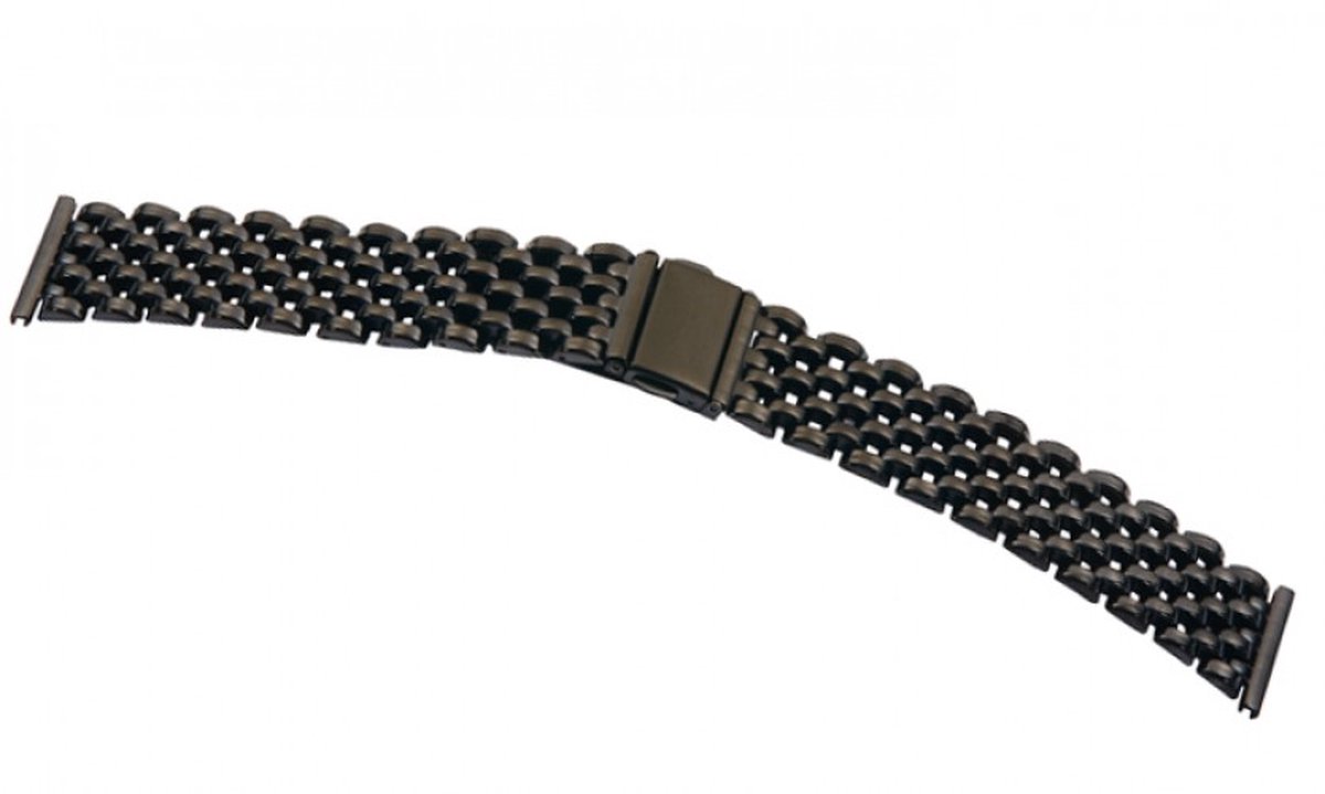 Horlogeband Metaal Durban Black - StaaL - 20mm