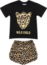 Fun2wear - enfants - filles - shortama - Wild Child - Zwart - taille 92