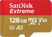 Sandisk Extreme MicroSDXC 128GB - 190/90 mb/s - A2 - V30 - SDA - Rescue Pro DL 1Y - Inclusief SD Adapter Sandisk Extreme MicroSDXC 128GB - 190/90 mb/s - A2 - V30 - SDA - Rescue Pro DL 1Y - Inclusief SD Adapter