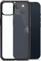 Coque Apple iPhone 13 - Mobilize - Série Glass 360 - Coque arrière en Glas trempé - Transparente / Zwart - Coque adaptée pour Apple iPhone 13