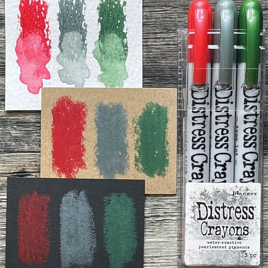 Tim Holtz Crayons Distress Pearl De - Coffret Holiday Set #5 Pour Scrapbooking Distress Oxide