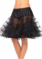 Lange zwarte petticoat voor dames