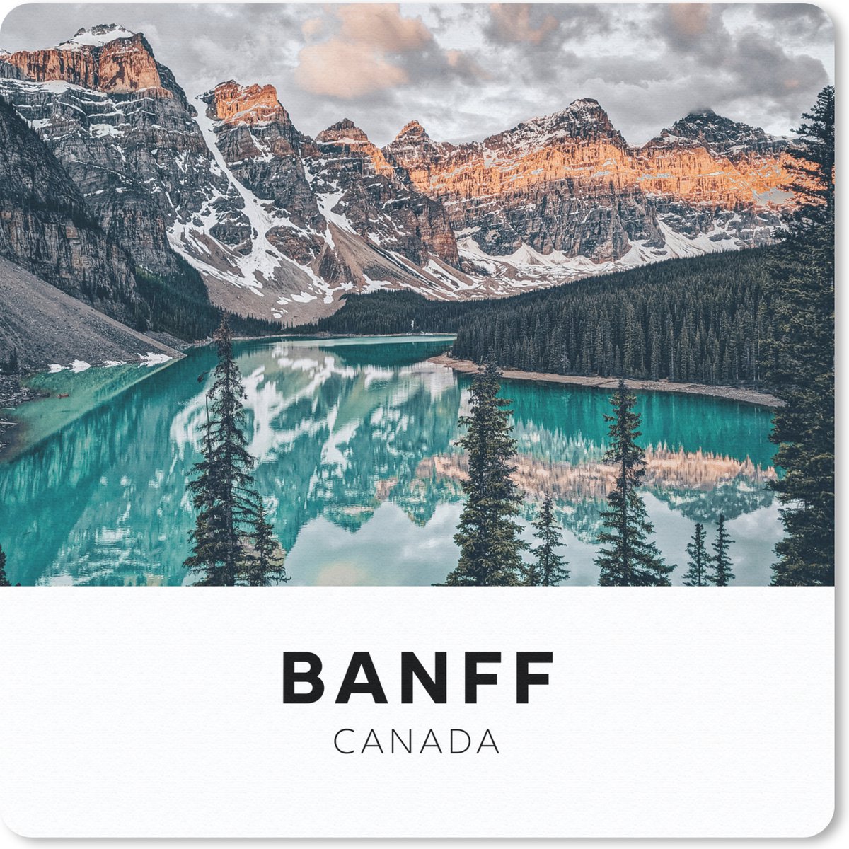 Muismat 30x30 cm - Mousepad Canada - Natuur - Bergen - Muismatten